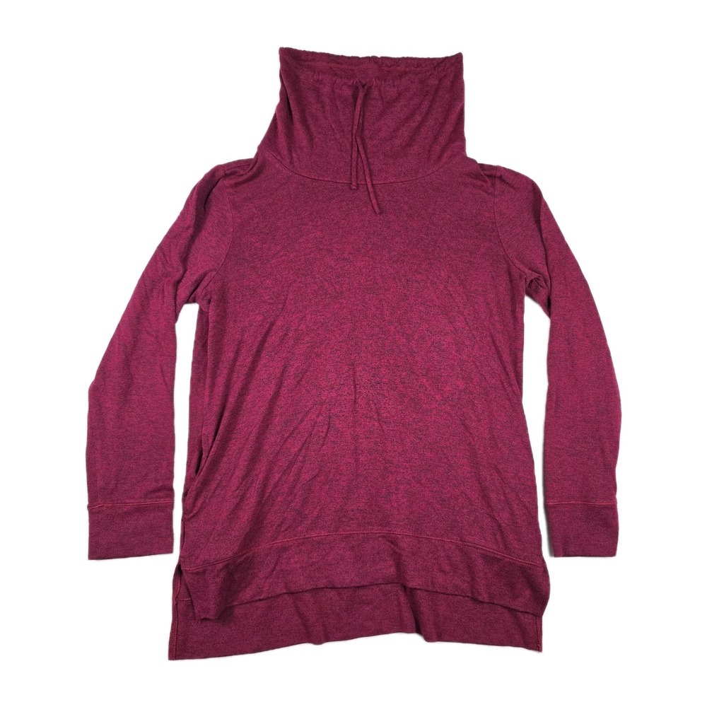 Jockey Brand Thermals Women's Size Large Red Cowl Neck Sweatshirt
